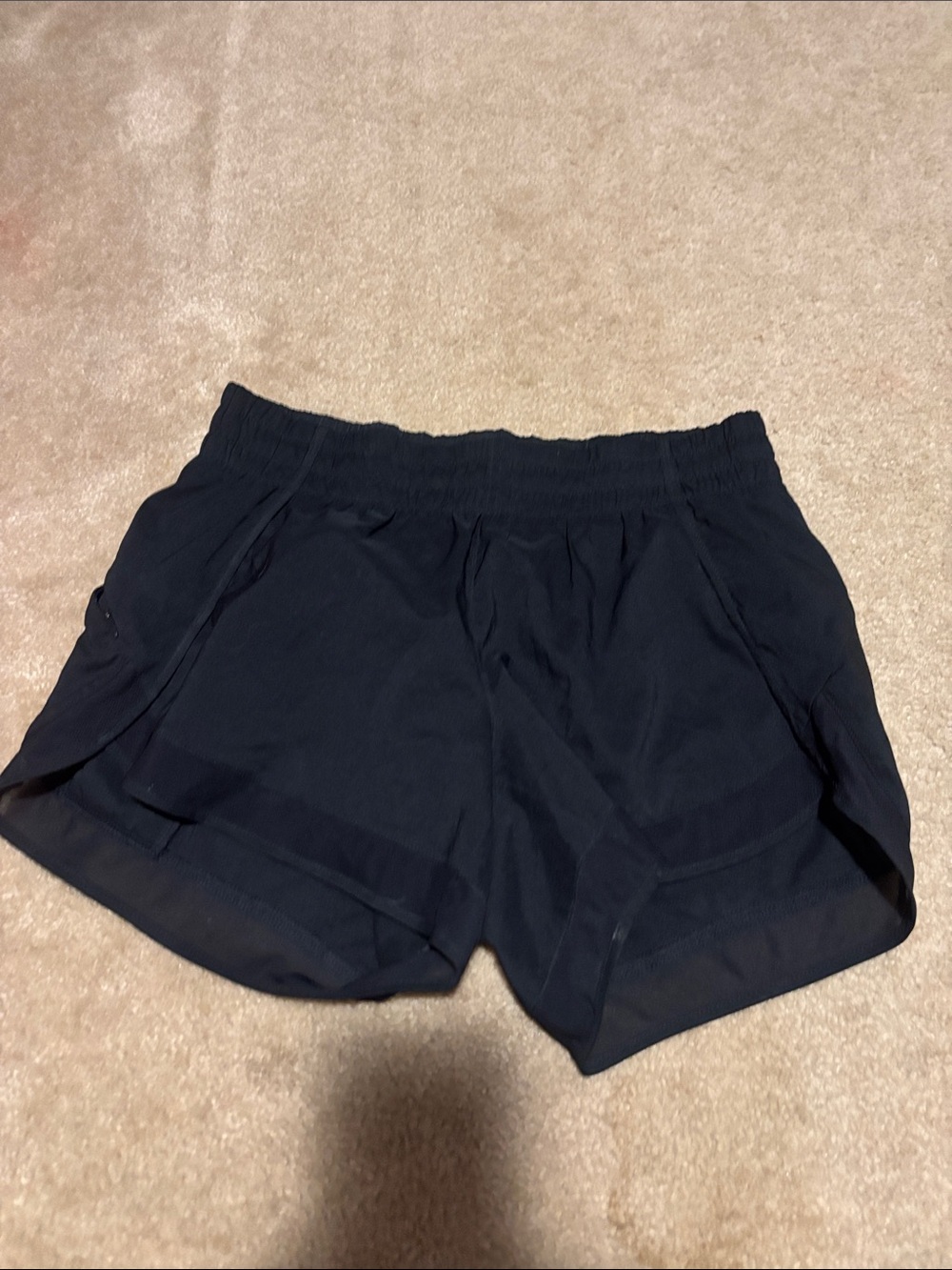 Athleta Black Athletic Shorts with Elastic Waistband